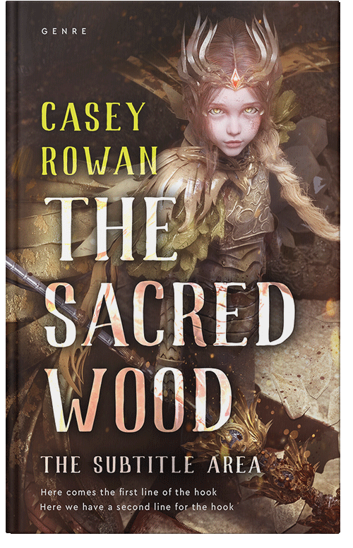 Front view of Premade Fantasy Book Cover - Bistre