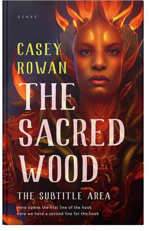 Front view of Premade Science Fiction Book Cover - Apricot