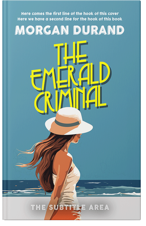 Front view of Premade Chick Lit Book Cover - Hippie Blue