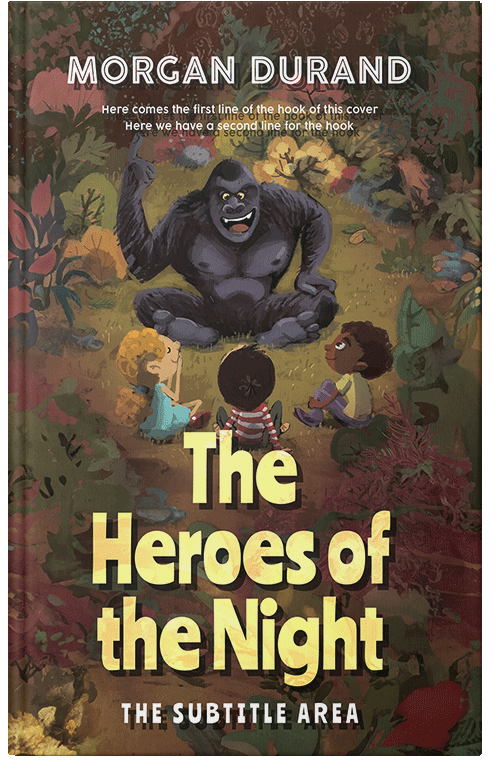 Front view of Premade Children's Book Cover - English Walnut