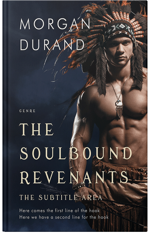 Front view of Premade Western Book Cover - Shark