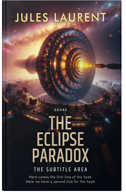 Front view of Tan #32192 - Premade Science Fiction Book Cover