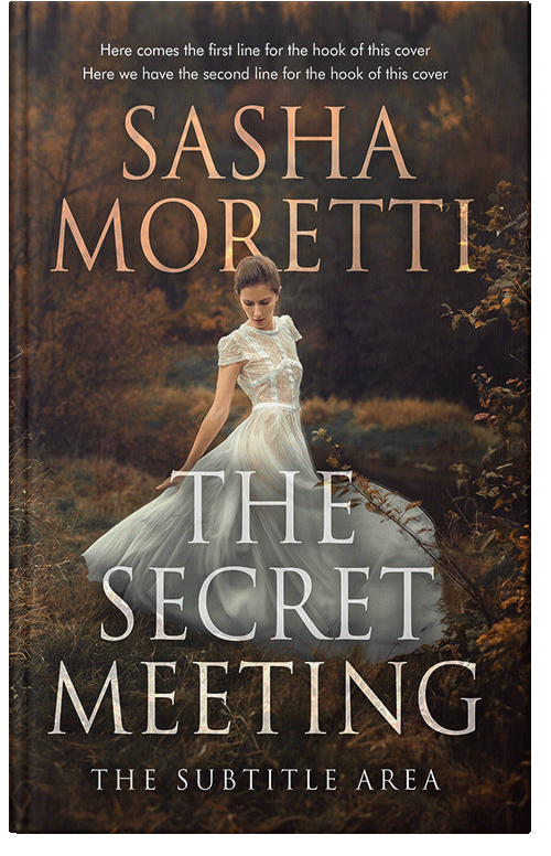 Front view of Premade Romance Book Cover - Oil