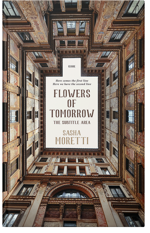 Front view of Premade Abstract Book Cover - Malta