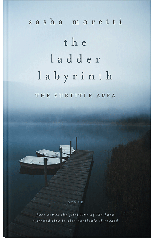 Front view of Premade Nature Book Cover - Jagged Ice