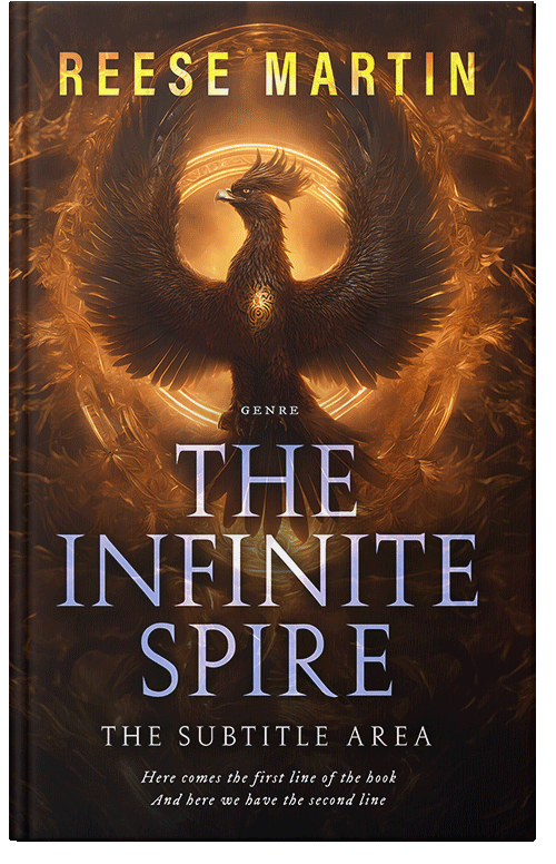 Front view of Premade Fantasy Book Cover - Graphite