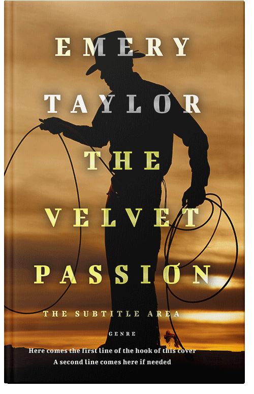 Front view of Premade Western Book Cover - Copper