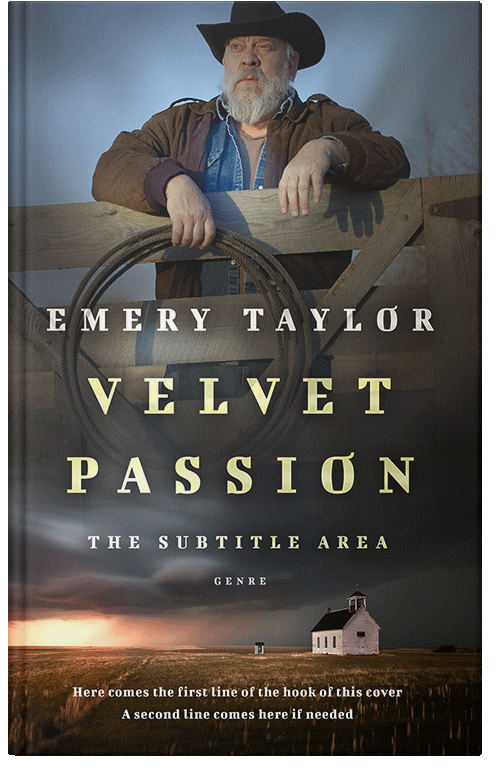 Front view of Premade Western Book Cover - Tuatara