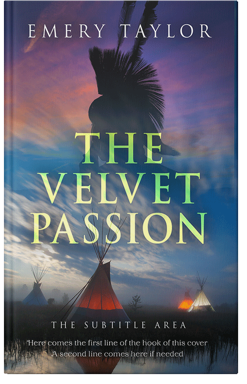 Front view of Premade Western Book Cover - Comet