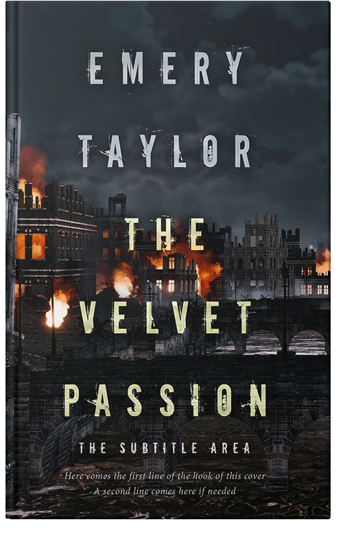 Front view of Premade Apocalyptica Book Cover - Shark