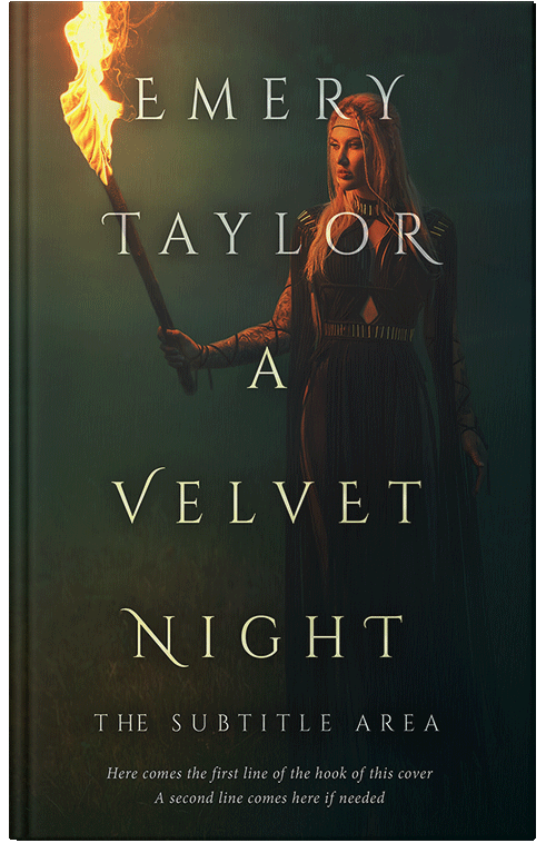 Front view of Premade Fantasy Book Cover - Rangoon Green