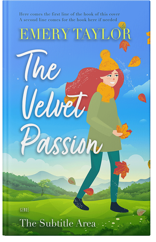 Front view of Premade Chick Lit Book Cover - Picton Blue