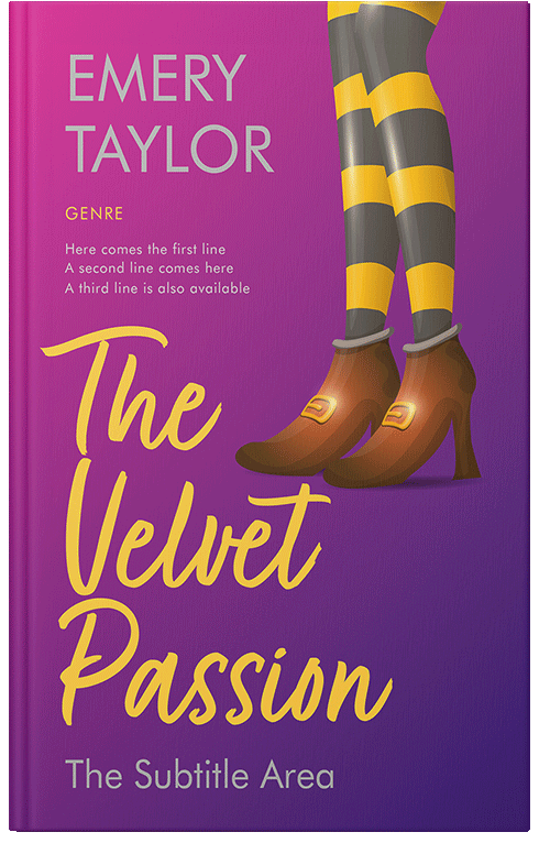 Front view of Premade Chick Lit Book Cover - Plum