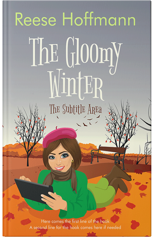 Front view of Premade Chick Lit Book Cover - Gray Nickel