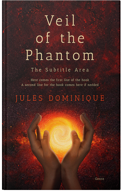 Front view of Premade Fantasy Book Cover - Graphite