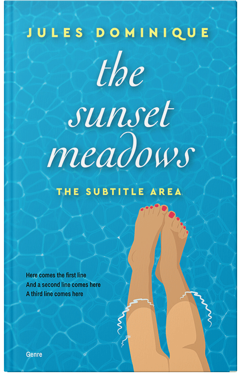 Front view of Premade Chick Lit Book Cover - Cerulean