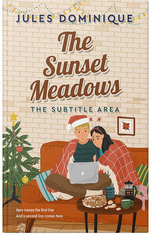 Front view of Premade Romance Book Cover - Double Spanish White