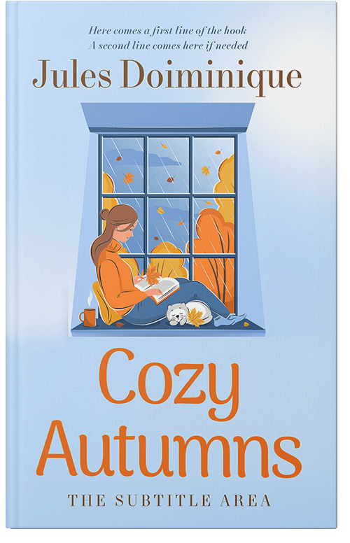 Front view of Premade Literary Fiction Book Cover - Tropical Blue