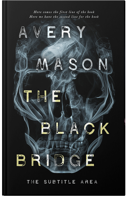 Front view of Black #32748 - Premade Horror Book Cover