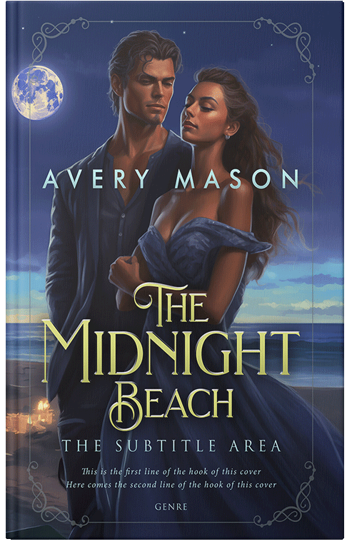 Front view of Premade Romance Book Cover - Ebony Clay