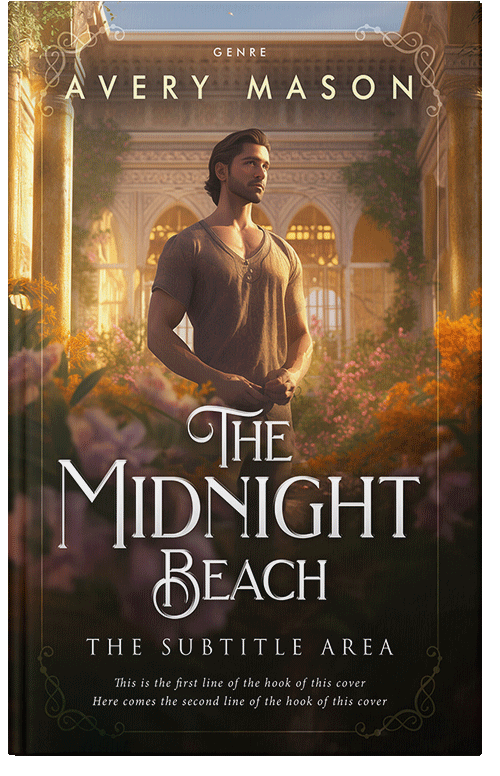 Front view of Premade Romance Book Cover - Black Marlin