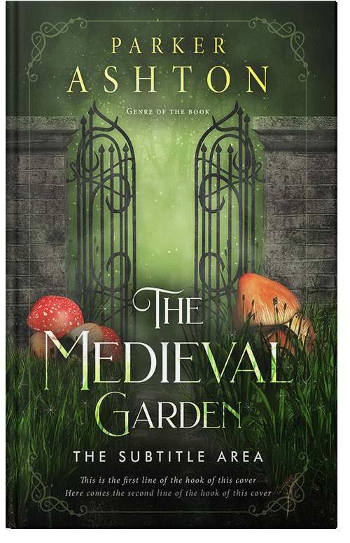 Front view of Premade Fantasy Book Cover - Green Kelp