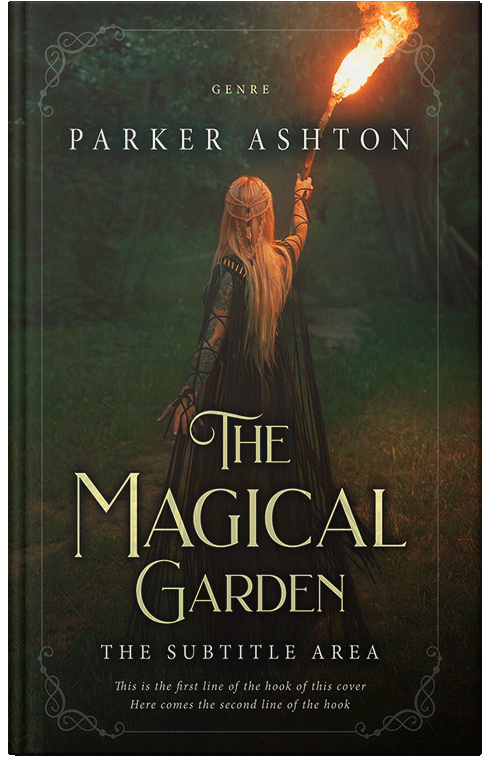 Front view of Black Olive #32808 - Premade Fantasy Book Cover