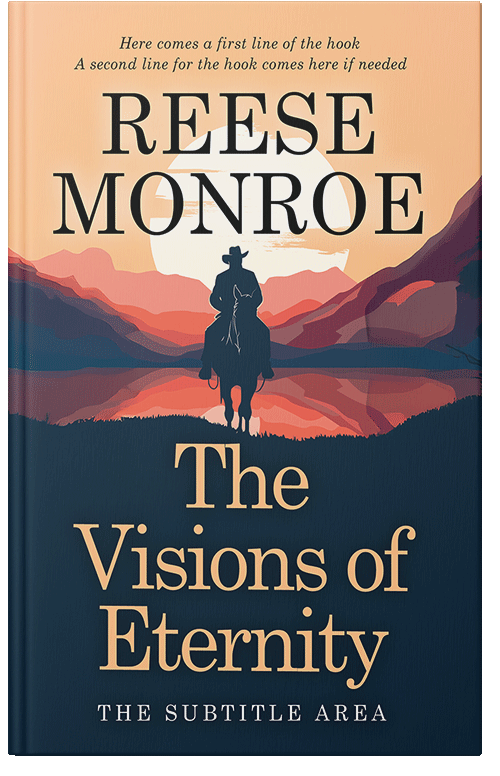 Front view of Premade Western Book Cover - Cloud Burst