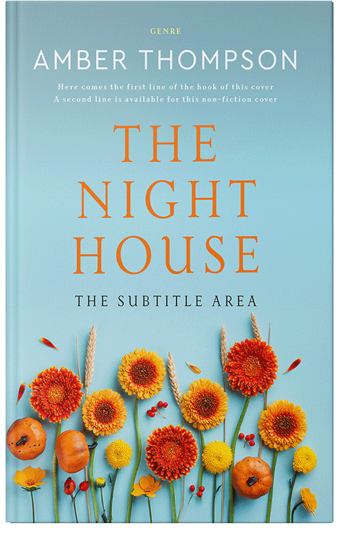 Front view of Premade Poetry Book Cover - Aqua Island