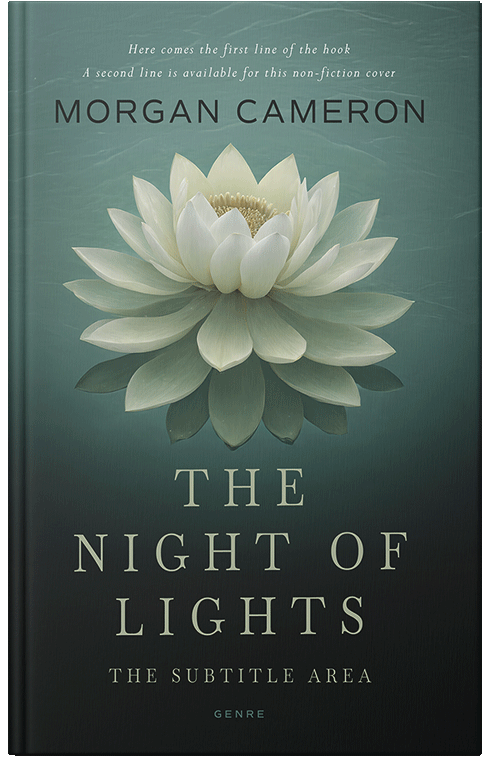 Front view of Premade Health & Mind & Body Book Cover - Outer Space