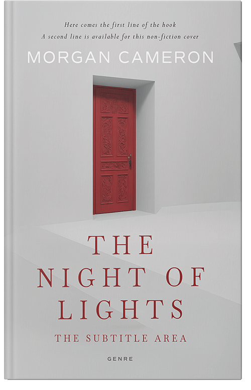 Front view of Premade Abstract Book Cover - Silver