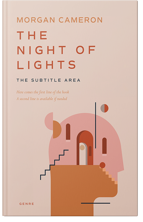 Front view of Premade Self-Improvement & Self-Help Book Cover - Almond