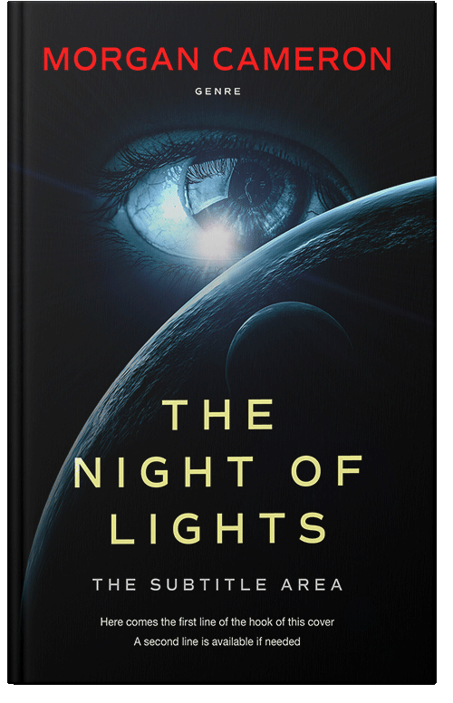 Front view of Ebony #32994 - Premade Science Fiction Book Cover