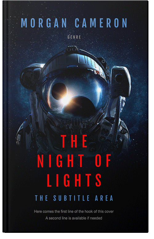 Front view of Ebony #33001 - Premade Science Fiction Book Cover