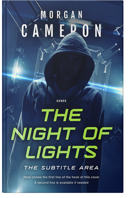 Front view of Black #33010 - Premade Mystery & Thriller & Suspense Book Cover