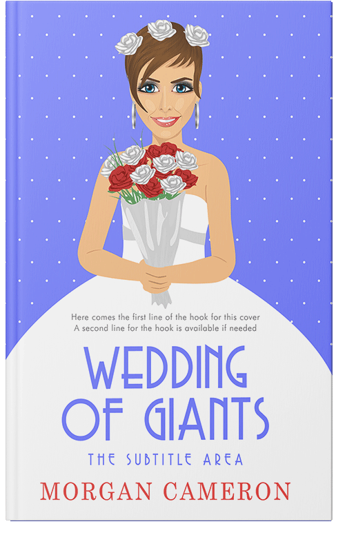 Front view of Premade Romance Book Cover - Cornflower Blue