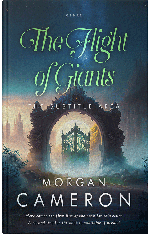 Front view of Premade Fantasy Book Cover - Te Papa Green