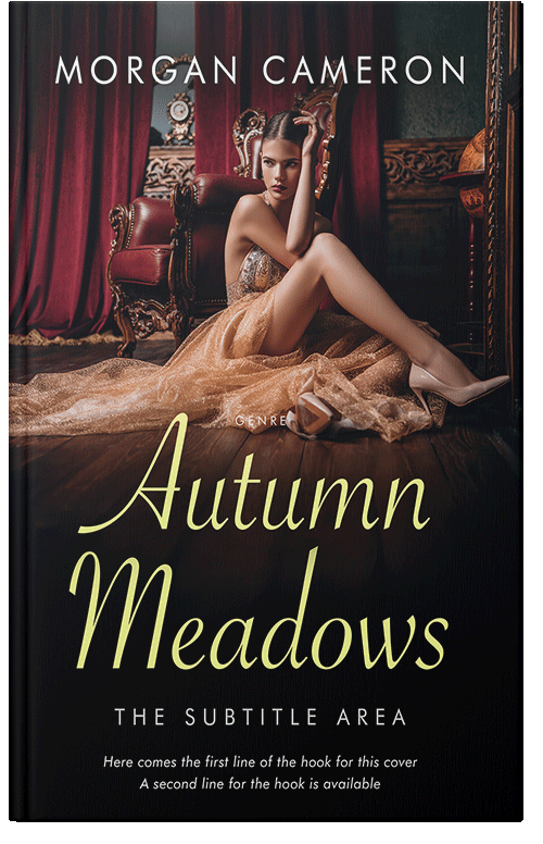 Front view of Premade Royal Romance Book Cover - Teak