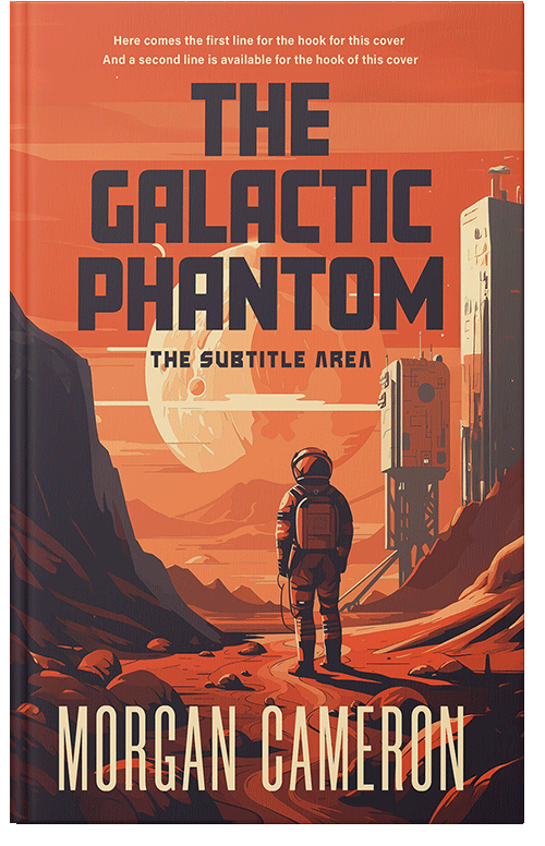 Front view of Red Damask #33190 - Premade Science Fiction Book Cover