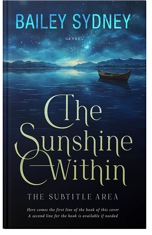 Front view of Premade Poetry Book Cover - Black Pearl