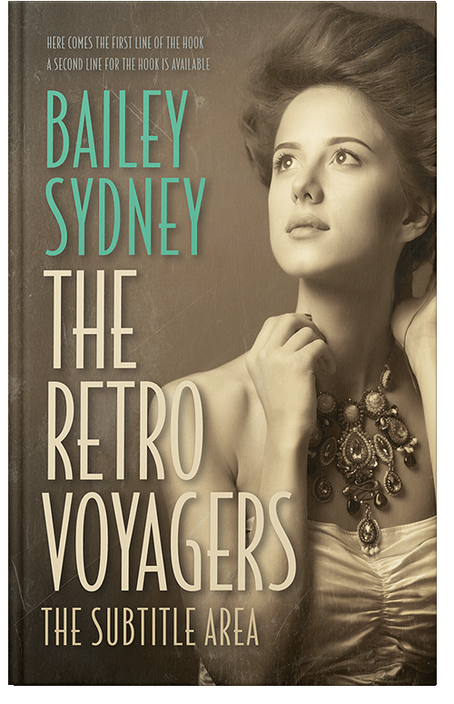 Front view of Premade Chick Lit Book Cover - Tobacco Brown