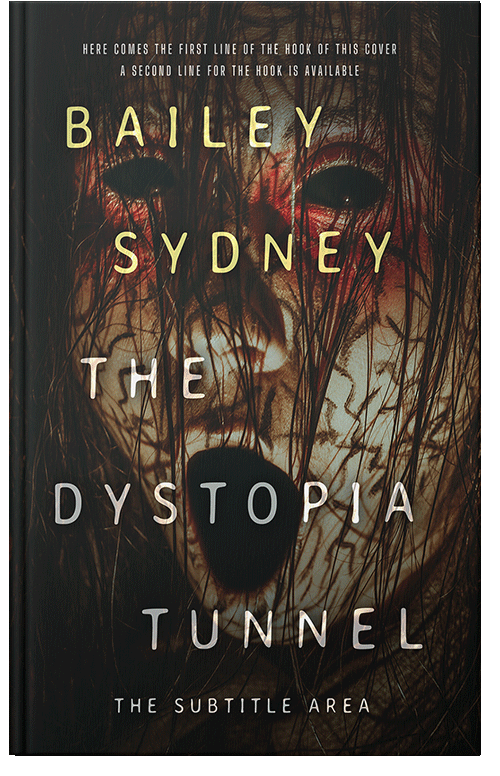 Front view of Premade Horror Book Cover - Oil