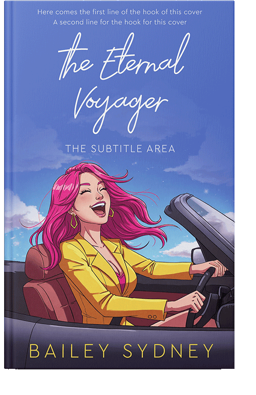 Front view of Premade Travel Book Cover - Indigo