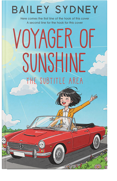 Front view of Cornflower #335679 - Premade Travel Book Cover | BookCoverZone