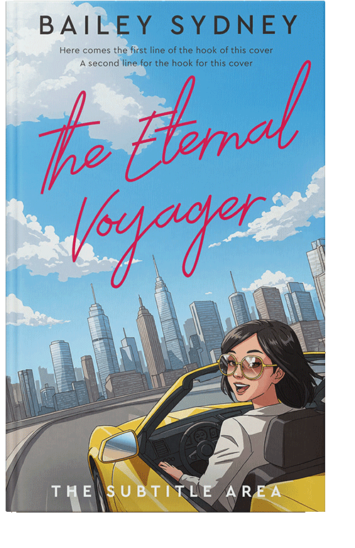 Front view of Premade Travel Book Cover - Half Baked