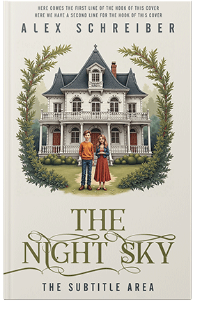 Pre Made Book Cover Green White