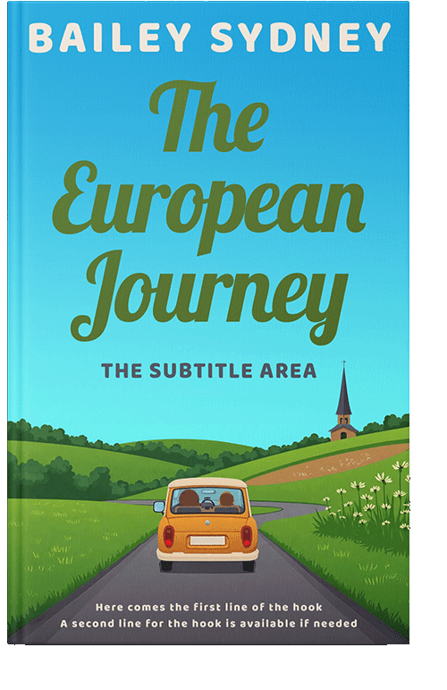 Front view of Premade Travel Book Cover - Picton Blue