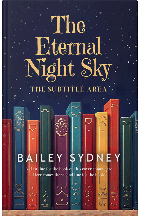 Front view of Premade Fantasy Book Cover - Raw Sienna