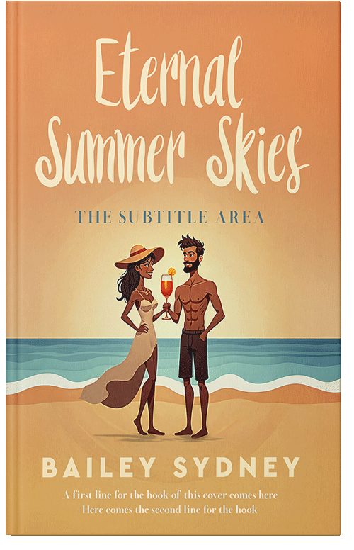 Front view of Premade Romance Book Cover - Harvest Gold