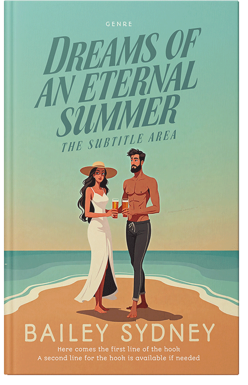 Front view of Premade Romance Book Cover - Summer Green